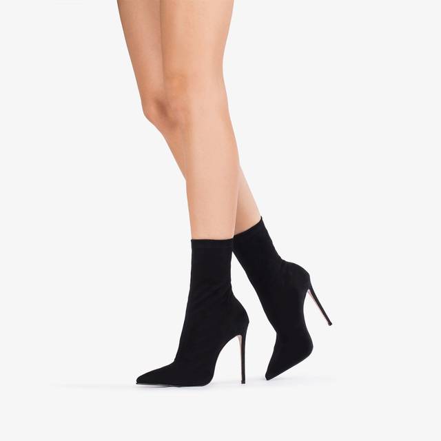 Le Silla Stivaletto camoscio stretch nero Sconti questo mese