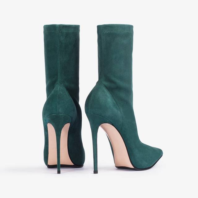 Le Silla Stivaletto camoscio stretch verde balance 2025