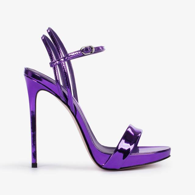 Le Silla Sandalo metallizzato viola kamala Spedizione Gratuita