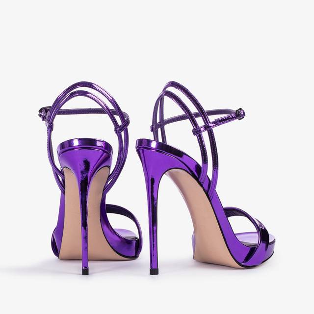 Le Silla Sandalo metallizzato viola kamala Spedizione Gratuita