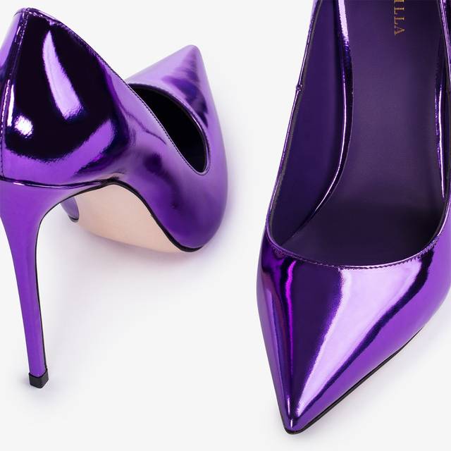 Le Silla Décolleté metallizzata viola kamala Soddisfazione Garantita