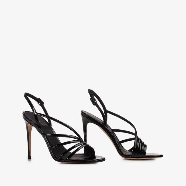 Le Silla Sandalo vernice nero Economico