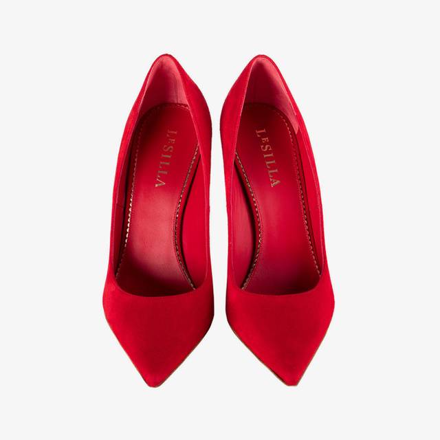 Le Silla Décolleté camoscio rosso Saldi