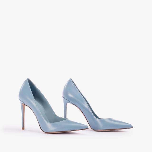 Le Silla Décolleté pelle azzurro nilo Offerte