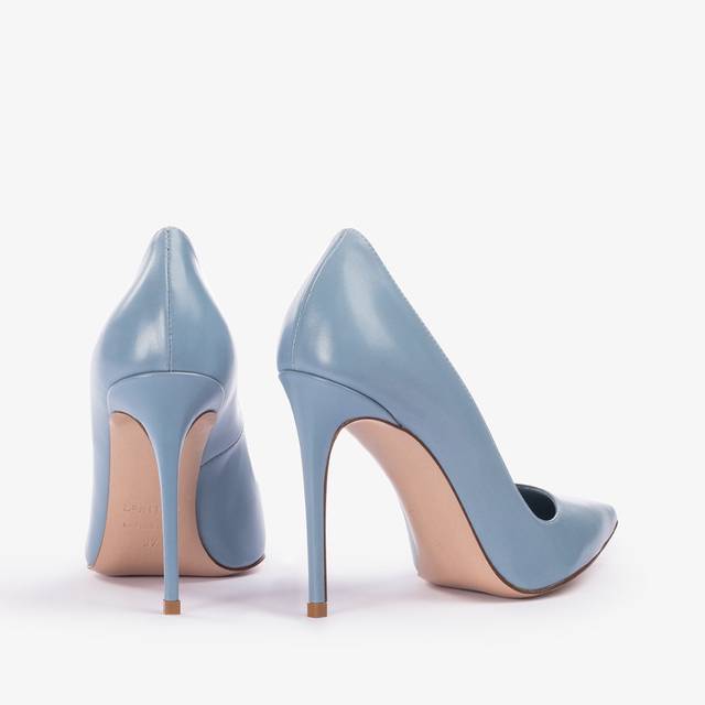 Le Silla Décolleté pelle azzurro nilo Offerte