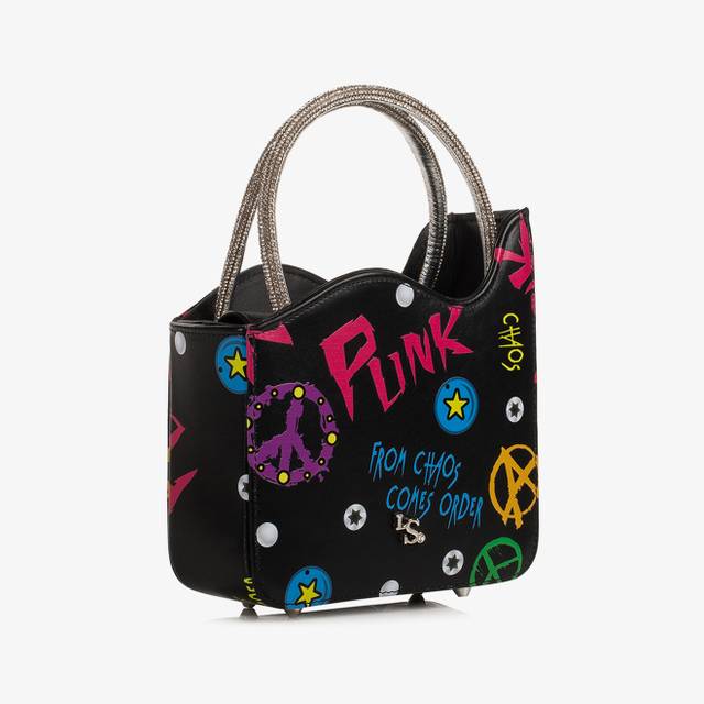 Le Silla Mini bag pelle nera e fucsia e Cristalli Grande vendita