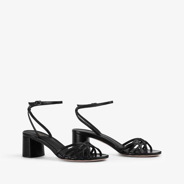 Le Silla Sandalo pelle nero Vendite stagionali