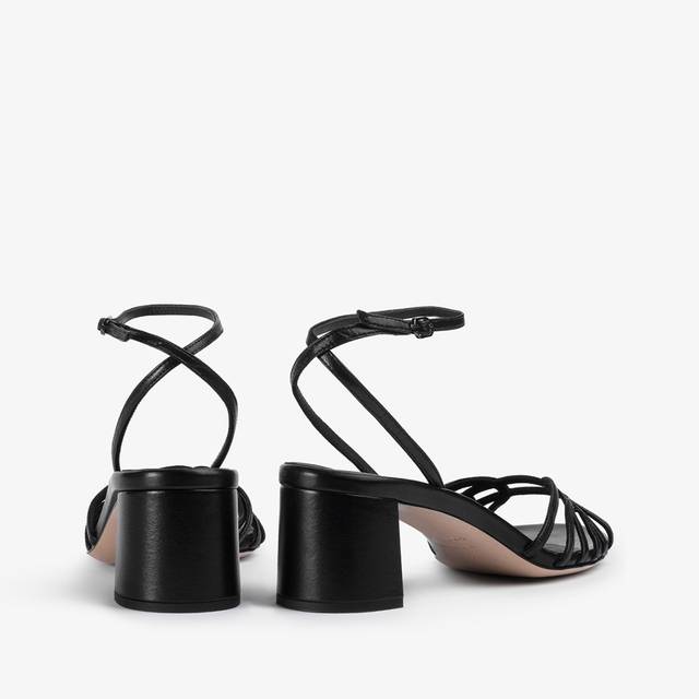 Le Silla Sandalo pelle nero Vendite stagionali