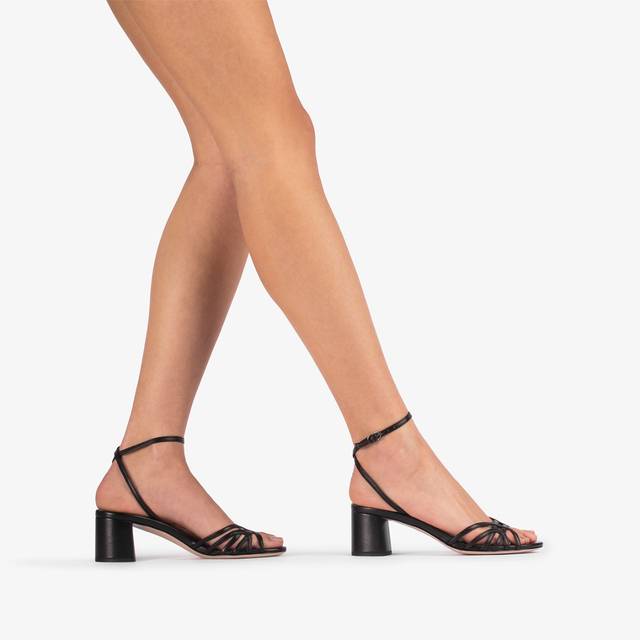 Le Silla Sandalo pelle nero Vendite stagionali