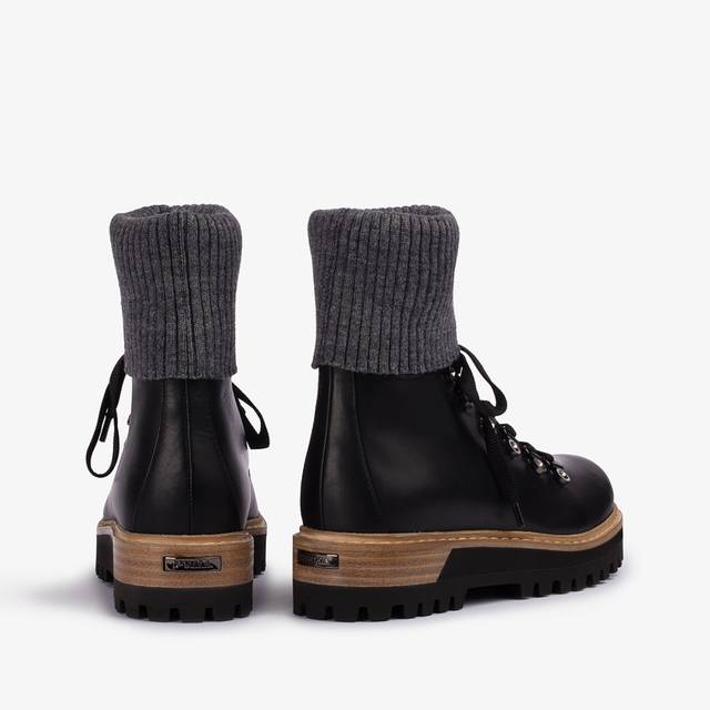 Le Silla Stivaletto trekking pelle nera Smaltimento dello stoccaggio