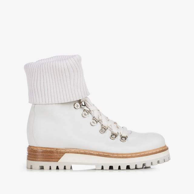 Le Silla Stivaletto trekking pelle bianco Vendita calda