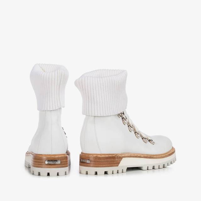 Le Silla Stivaletto trekking pelle bianco Vendita calda