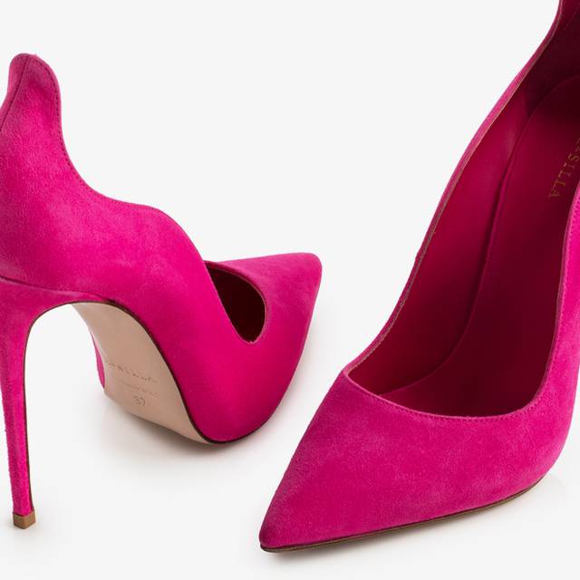 Le Silla Décolleté camoscio fucsia bouganville Grandi sconti