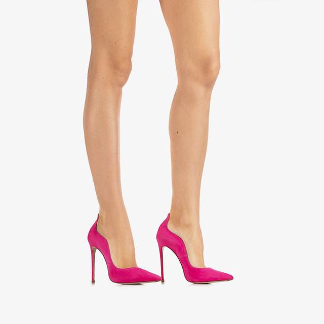 Le Silla Décolleté camoscio fucsia bouganville Grandi sconti