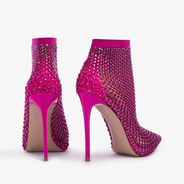 Le Silla Stivaletto calza fucsia bouganville e Cristalli Offerta settimanale