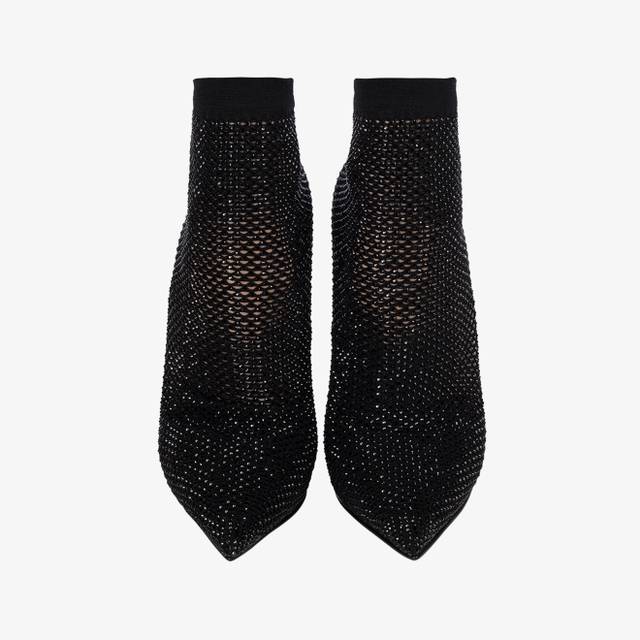 Le Silla Stivaletto calza nera con Cristalli Rilascio limitato