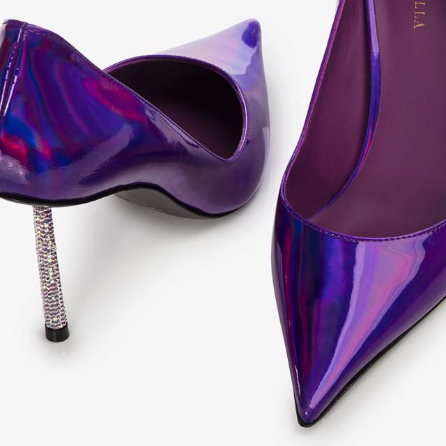 Le Silla Décolleté iridescente viola kamala Fino al 50% di sconto