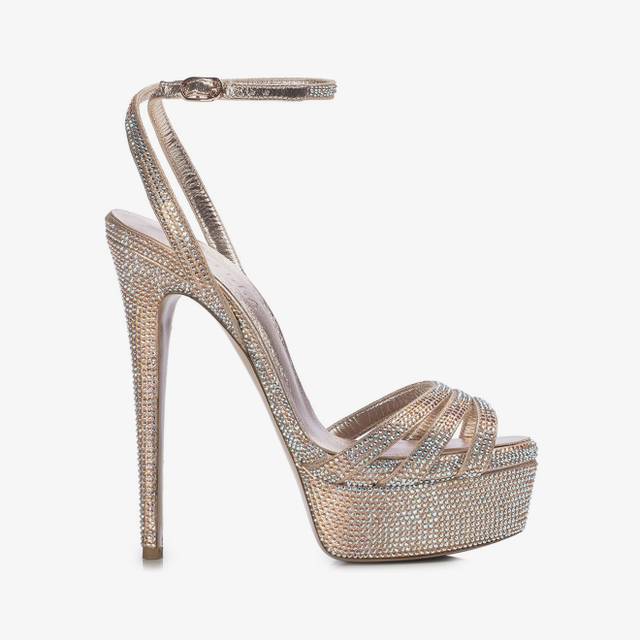 Le Silla Sandalo gioiello nude phard con Cristalli Super sconto