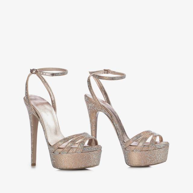 Le Silla Sandalo gioiello nude phard con Cristalli Super sconto