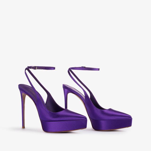 Le Silla Slingback con plateau raso viola kamala In Linea