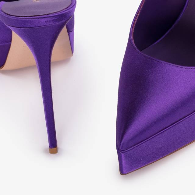 Le Silla Slingback con plateau raso viola kamala In Linea