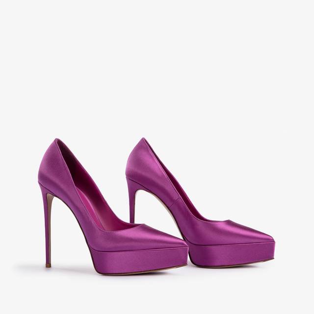 Le Silla Décolleté con plateau satin lavanda darling Nuovo