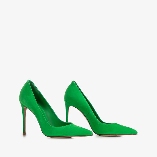 Le Silla Décolleté camoscio verde emerald Vendita