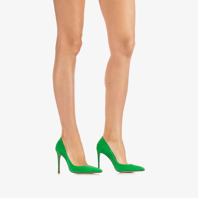 Le Silla Décolleté camoscio verde emerald Vendita