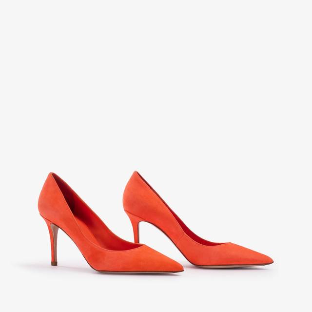 Le Silla Décolleté camoscio arancione punch Negozi Online