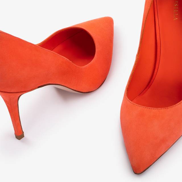 Le Silla Décolleté camoscio arancione punch Negozi Online