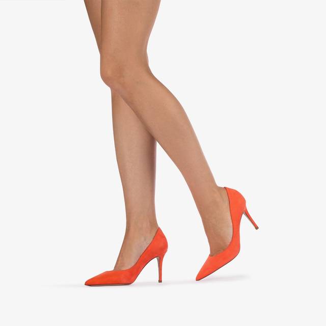 Le Silla Décolleté camoscio arancione punch Negozi Online
