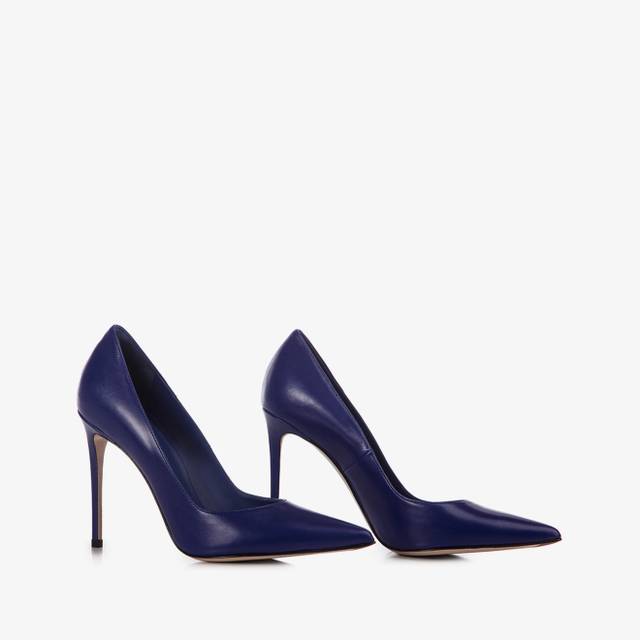 Le Silla Décolleté pelle blu lazuli Consegna Veloce
