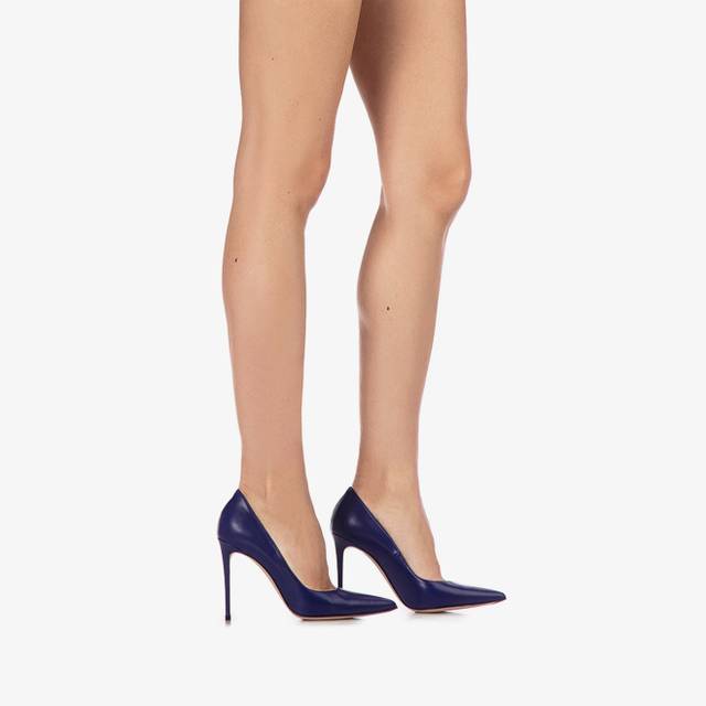 Le Silla Décolleté pelle blu lazuli Consegna Veloce