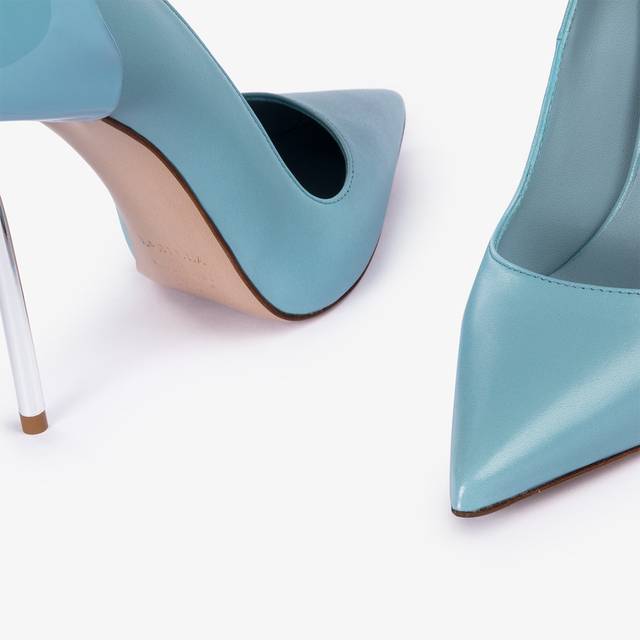 Le Silla Décolleté pelle azzurra sugar Affare Del Giorno