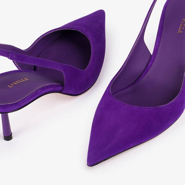 Le Silla Slingback camoscio viola kamala Economico