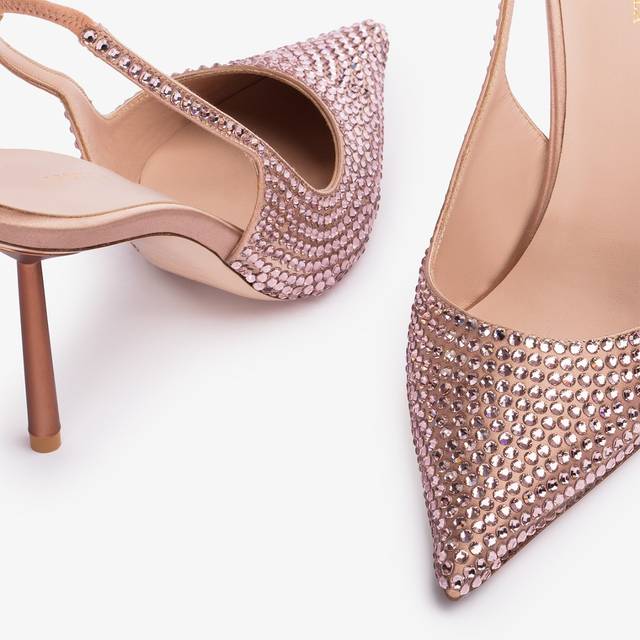 Le Silla Slingback cristalli nude phard Online