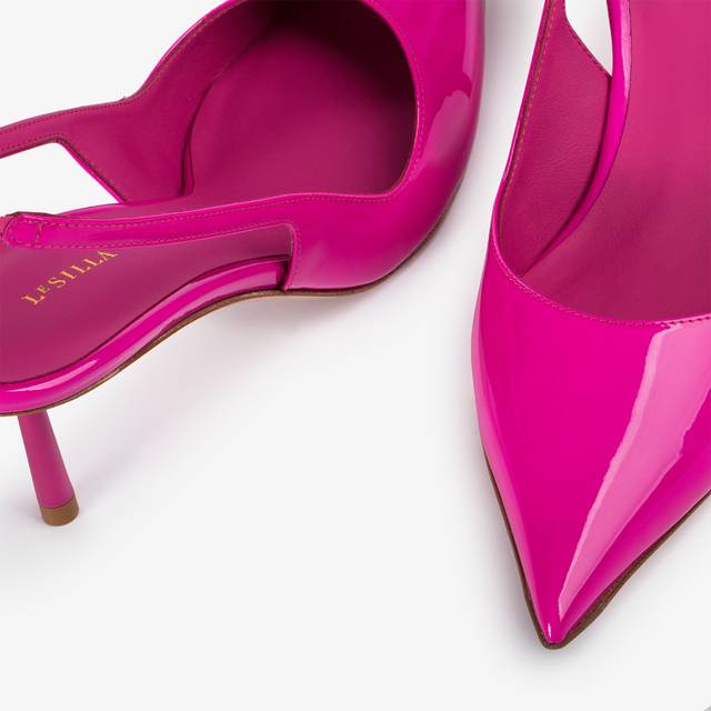 Le Silla Slingback vernice fucsia bouganville In Vendita