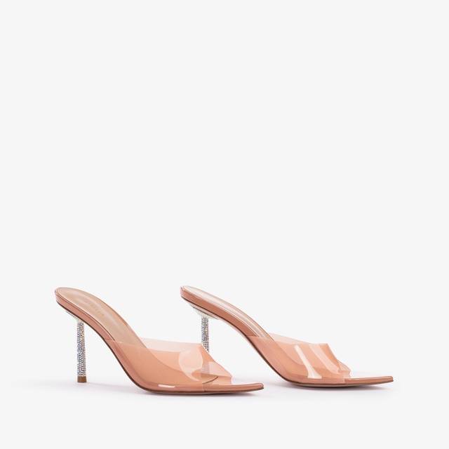 Le Silla Sandalo mule plexy nude phard con Cristalli Saldi