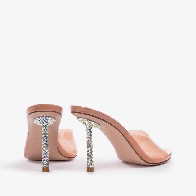 Le Silla Sandalo mule plexy nude phard con Cristalli Saldi