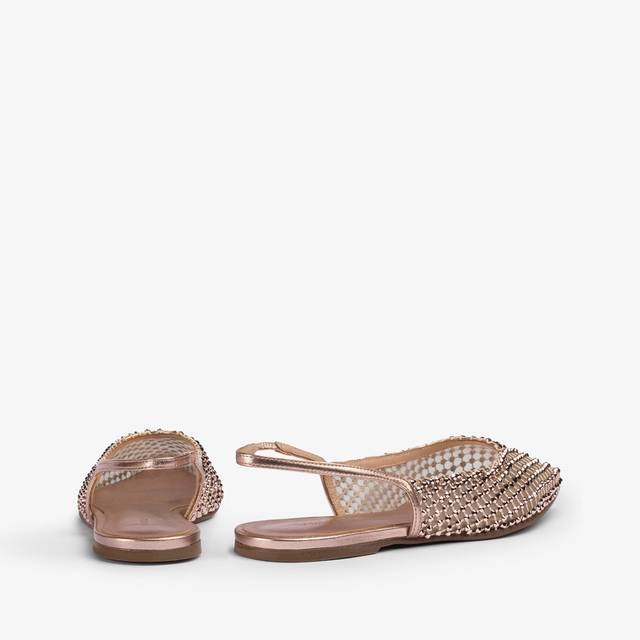 Le Silla Slingback gioiello rete oro rosa e Cristalli Hotsell