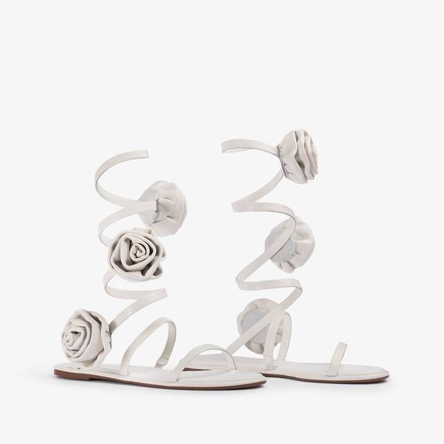 Le Silla Sandalo pelle bianco carta Vendita Calda