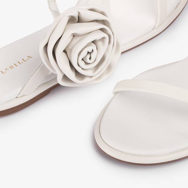 Le Silla Sandalo pelle bianco carta Vendita Calda