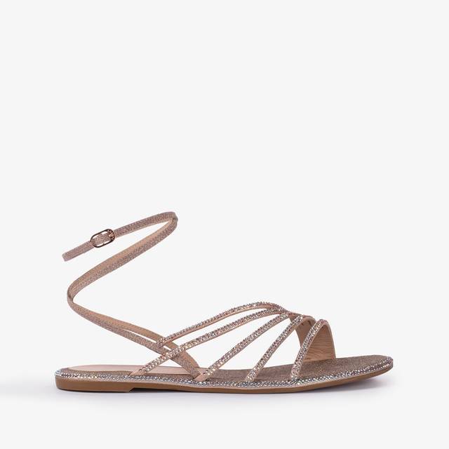 Le Silla Sandalo tessuto glitter nude skin Saldi Di Fabbrica
