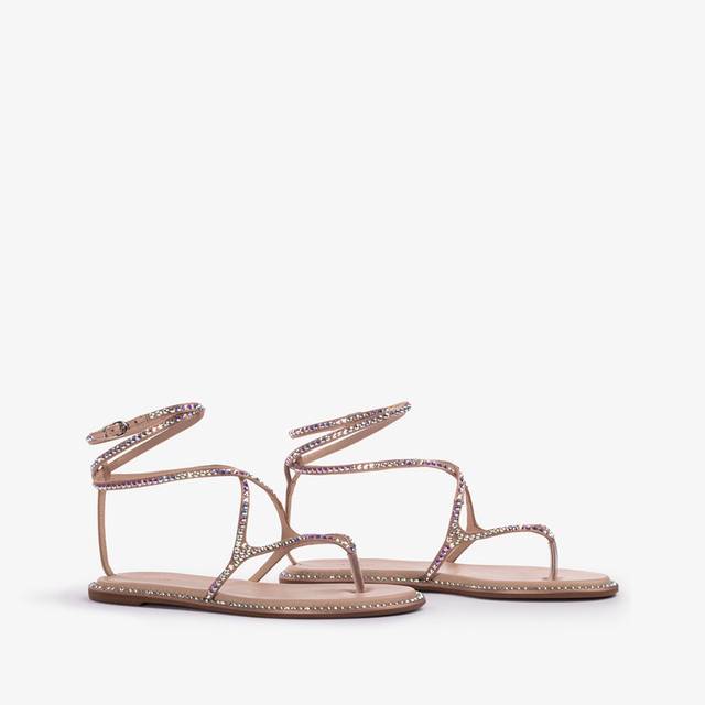 Le Silla Sandalo raso nude phard con Cristalli I Più Venduti