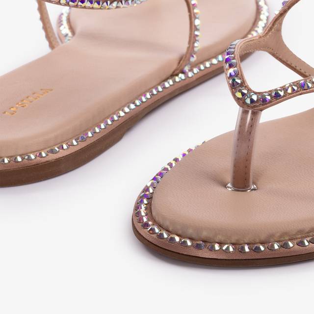 Le Silla Sandalo raso nude phard con Cristalli I Più Venduti
