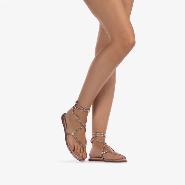 Le Silla Sandalo raso nude phard con Cristalli I Più Venduti