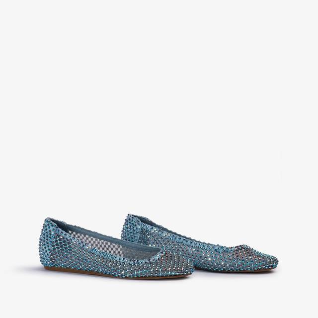 Le Silla Ballerina gioiello rete azzurro cielo con Cristalli Moda