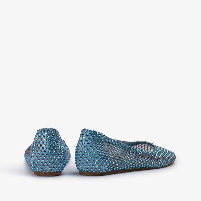 Le Silla Ballerina gioiello rete azzurro cielo con Cristalli Moda
