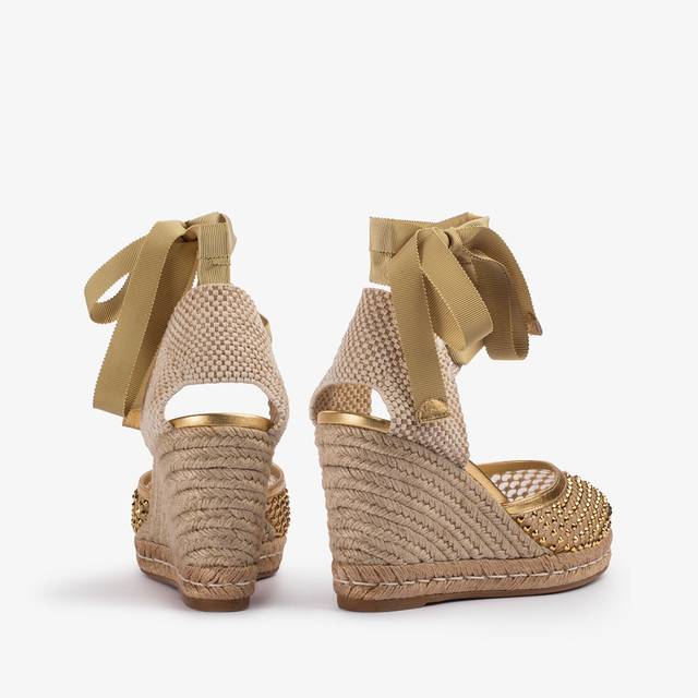 Le Silla Campesina gioiello con zeppa rete oro con Cristalli Fornitura limitata