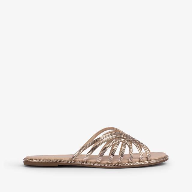 Le Silla Sandalo raso nude skin con Cristalli Offerta natalizia